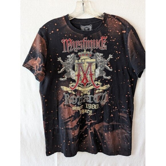Mystique Other - Mystique Royalty Men's Black Graphic Print T-shirt Size XXL